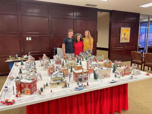 Stop by the lobby at Pecos County State Bank to see this Christmas village set up by Taylor Hansard and Trey Hansard. Courtesy photo