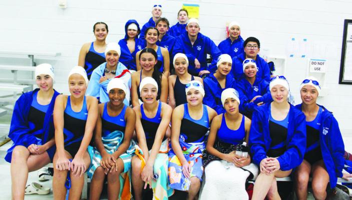 The Fort Stockton Middle School Blue Wave swim teams competed last weekend at Odessa Permian.