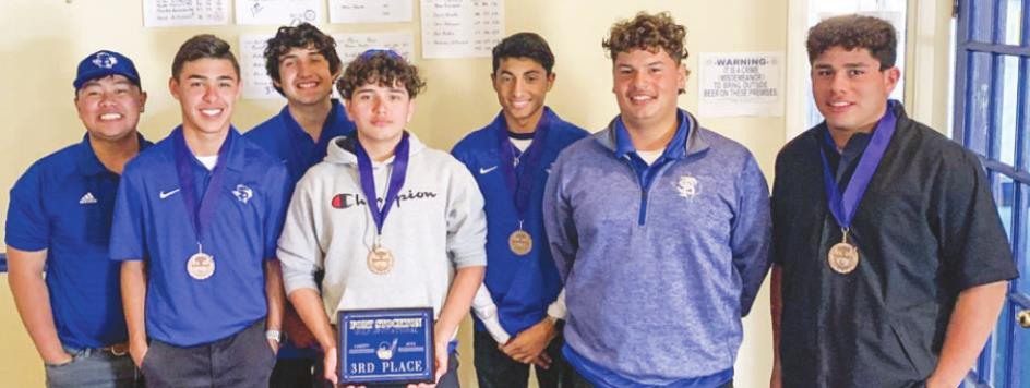 The Fort Stockton golf team posed with their medals and team plaque after their home invite concluded on Saturday at Desert Pines Golf Course. Courtesy Photo