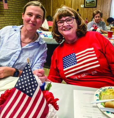 Hallie Warnock and Diann Warnock at last year’s Memorial Day Cookout at the Senior Center. Courtesy photo