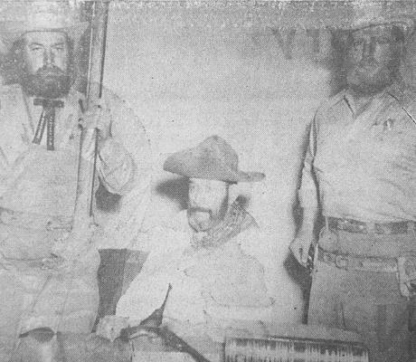 July 1960 issue: LAWBREAKERS IN the city of Fort Stockton have faced this frightening prospect of late. City Judge H.E. Resley, using a pistol for a gavel, is flanked by policemen Stanley Harrison (left) and Frank Clark as Corporation Court has taken on a Judge Roy Bean type atmosphere.